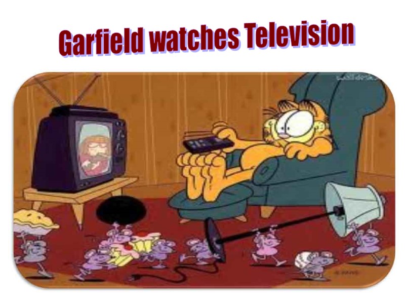 Garfield watches Television